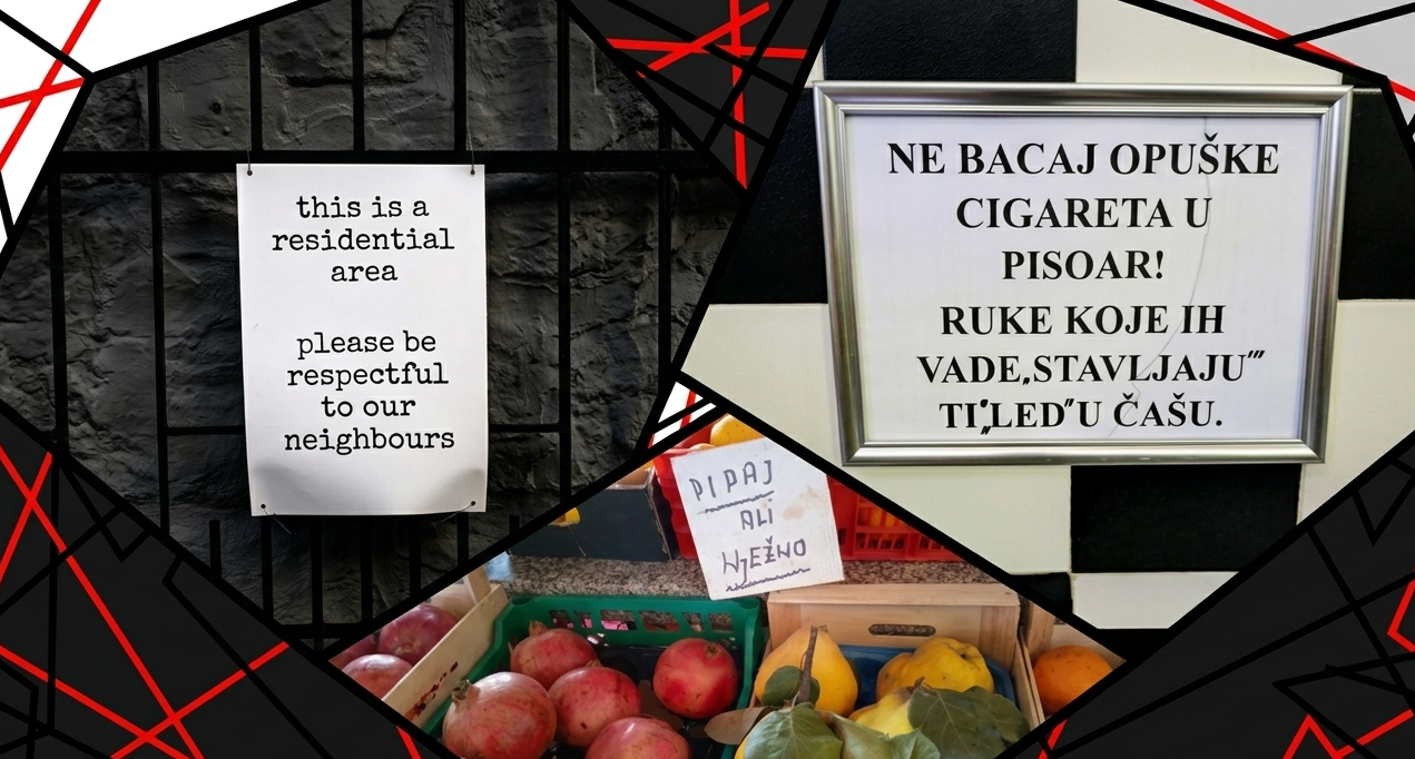 Akcija Kokoš — natpisi s tržnica